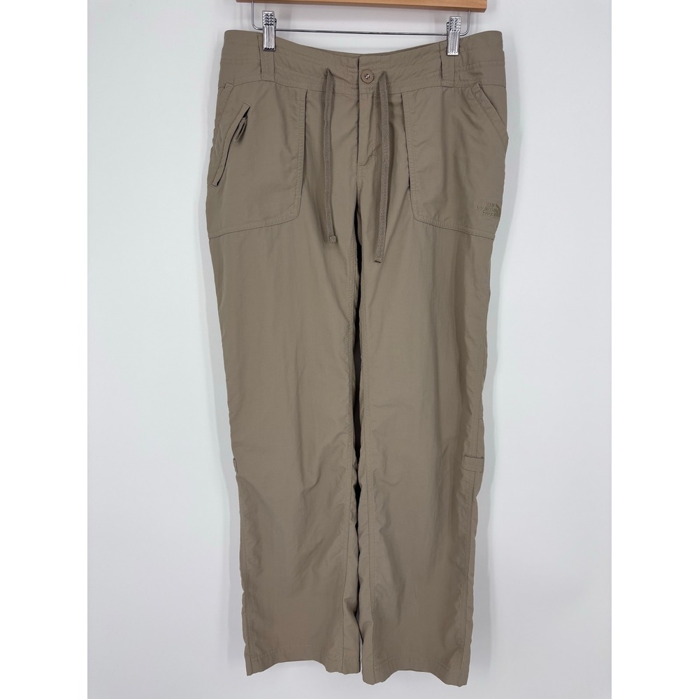 The North Face Roll Up Hiking Pants Womens 10 Khaki Nylon Hiking Outdoors